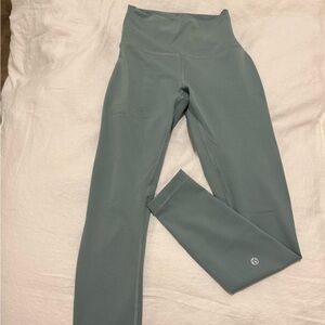 Lululemon sage gray/blue wunder train leggings